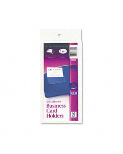 Avery 3-1/2" x 2" Self-Adhesive Top-Load Business Card Holders, 10/Pack