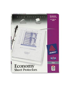 Avery 8-1/2" x 11" Top-Load Clear Poly Sheet Protectors, 50/Box