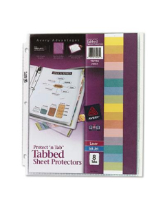 Avery 8-1/2" x 11" 8-Tab Top-Load Clear Sheet Protector