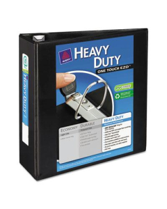 Avery 4" Capacity 8-1/2" x 11" EZD Ring One Touch View Binder, Black