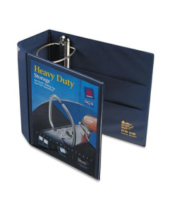 Avery 5" Capacity 8-1/2" x 11" EZD Ring One Touch View Binder, Navy Blue