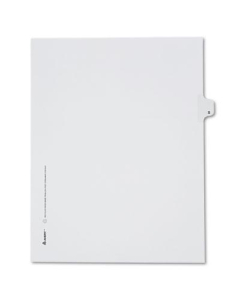 Avery Preprinted "S" Tab Letter Dividers, White, 25/Pack