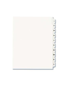 Avery I-X Allstate 10-Tab Letter Dividers, White, 1 Set
