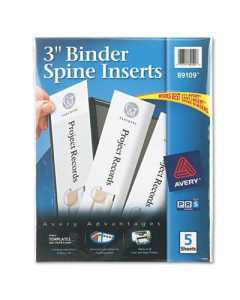 Avery 3" Width Custom Binder Spine Inserts, 15 Inserts