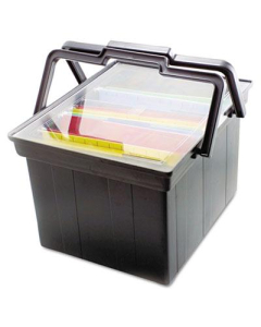 Advantus 17" D Letter & Legal Companion Portable File Storage Box, Black