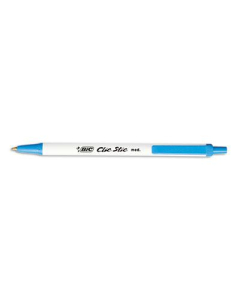 BIC Clic Stic 1 mm Medium Retractable Ballpoint Pens, Blue, 12-Pack