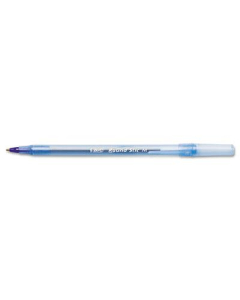 BIC Round Stic 1 mm Medium Stick Ballpoint Pens, Blue, 12-Pack