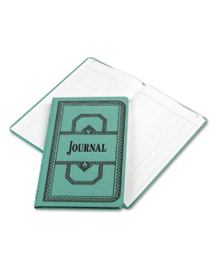 Boorum & Pease 7-5/8" x 12-1/8" 150-Page Journal Rule Account Book, Blue Cover