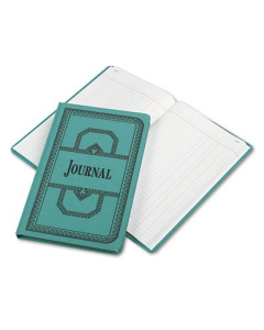 Boorum & Pease 7-5/8" x 12-1/8" 300-Page Journal Rule Record Account Book, Blue Cover