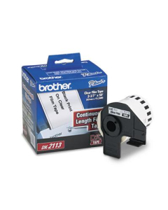 Brother DK2113 Continuous Film 2-3/7" x 50 ft. Label Tape Roll, Clear