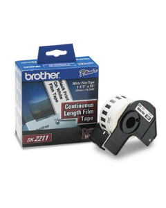 Brother DK2211 Continuous Film 1.1" x 50 ft. Label Tape Roll, White