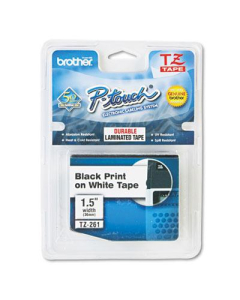 Brother P-Touch TZE261 TZe Series 1-1/2" x 26.2 ft. Standard Labeling Tape, Black on White
