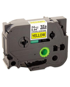 Brother P-Touch TZES651 TZe Series 1" x 26.2 ft. Labeling Tape, Black on Yellow