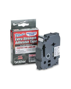 Brother P-Touch TZES941 TZe Series 3/4" x 26.2 ft. Labeling Tape, Black on Matte Silver