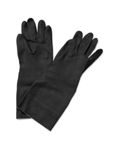Boardwalk Medium Neoprene Flock-Lined Long-Sleeved Gloves, Black, 12 Pairs