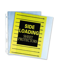 C-Line 8-1/2" x 11" Side-Load Clear Poly Sheet Protectors, 50/Box