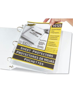 C-Line 8-1/2" x 11" Top-Load Standard Clear Poly Sheet Protectors, 100/Box