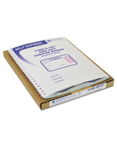 C-Line 3" x 2" Time's Up Self-Expiring Visitor Badges with Registry Log, 150/Box