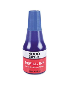 2000 Plus Self-Inking Refill Ink, .9 oz Bottle, Blue 