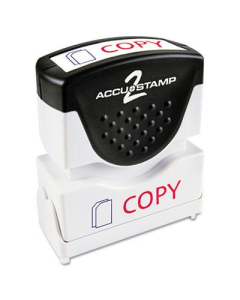 Accustamp2 "Copy" Shutter Stamp with Microban, Red/Blue Ink, 1-5/8" x 1/2"