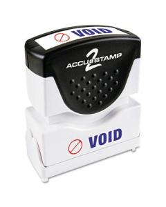 Accustamp2 "Void" Shutter Stamp with Microban, Red/Blue Ink, 1-5/8" x 1/2"