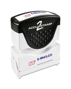 Accustamp2 "E-Mailed" Shutter Stamp with Microban, Red/Blue Ink, 1-5/8" x 1/2"