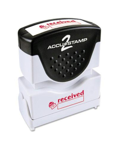 Accustamp2 "Received" Shutter Stamp with Microban, Red Ink, 1-5/8" x 1/2"