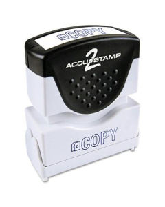Accustamp2 "Copy" Shutter Stamp with Microban, Blue Ink, 1-5/8" x 1/2"