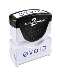 Accustamp2 "Void" Shutter Stamp with Microban, Blue Ink, 1-5/8" x 1/2"
