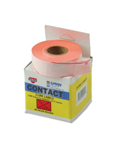 Garvey 5/8" x 13/16" Two-Line Pricemarker Labels, Red, 3000/Box