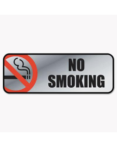 Cosco 9" W x 3" H, No Smoking, Metal Office Sign