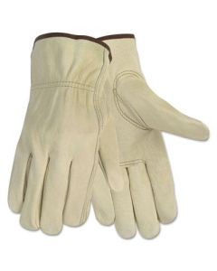 MCR Safety Memphis Economy Large Leather Driver Gloves, Cream