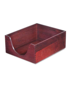 Carver 5" H Hardwood Stackable Letter Tray, Mahogany