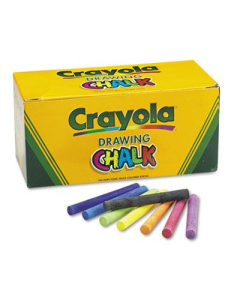 Crayola Colored 3-3/16" Drawing Chalk, Assorted, 144-Sticks