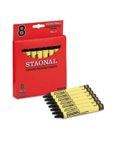 Crayola Staonal Marking Crayons, Black, 8-Crayons