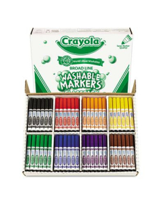 Crayola Classpack Markers, Broad Point, 8-Colors, 200-Markers