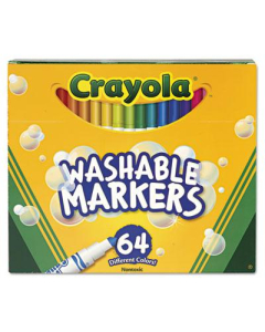Crayola Pip-Squeaks Skinnies Washable Marker, Assorted, 64-Pack