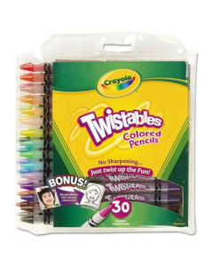 Crayola Twistables 2 mm Assorted Colors Woodcase Pencils, 30-Pack