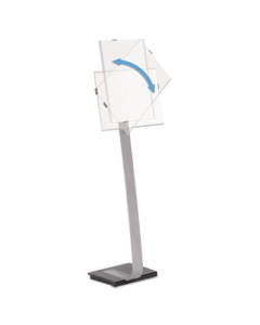 Durable 15" W x 44.5" H Info Sign Duo Floor Stand