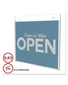 Deflect-o 11" W x 8.5" H Classic Image Single-Sided Wall Sign Holder