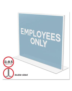 Deflect-o 11" W x 8.5" H Stand-Up 2-Sided Sign Holder