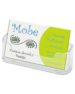 Deflect-o Business Card Holder, Holds 50 Cards, Clear