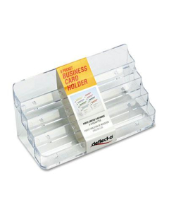 Deflect-o Eight-Pocket Business Card Holder, Holds 400 Cards, Clear