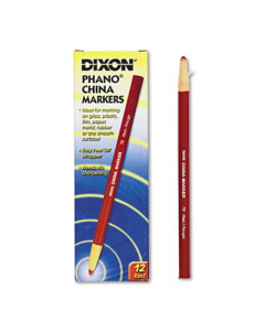 Dixon China Marker, Red, 12-Pack