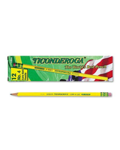 Dixon Ticonderoga #4 Yellow Woodcase Pencils, 12-Pack