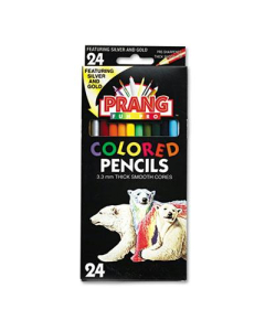 Prang 3.3 mm Assorted Colors Woodcase Pencils, 24-Pack