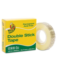 Duck 1/2" x 25 yds Permanent Double-Stick Tape, 1" Core, Clear