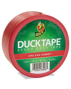 DuckTape 1.88" x 20 yds Colored Duct Tape, 3" Core, Red 