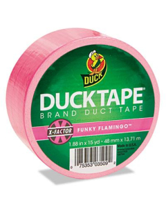 DuckTape 1.88" x 15 yds Colored Duct Tape, 3" Core, Neon Pink 