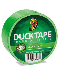 DuckTape 1.88" x 15 yds Colored Duct Tape, 3" Core, Neon Green